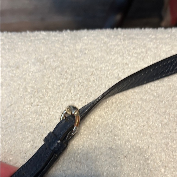 Gucci Blue Blondie Pebbled Leather Crossbody Bag with Embossed Double G - Picture 6 of 7